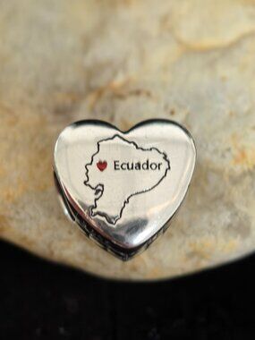 Pandora Ecuador Exclusive Travel Heart Charm Pendant, S925 Silver Jewelry